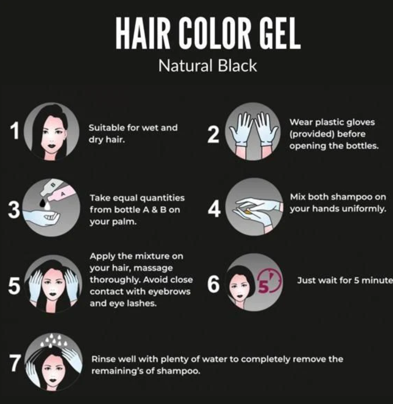 Hair color gel (Pack of 2)